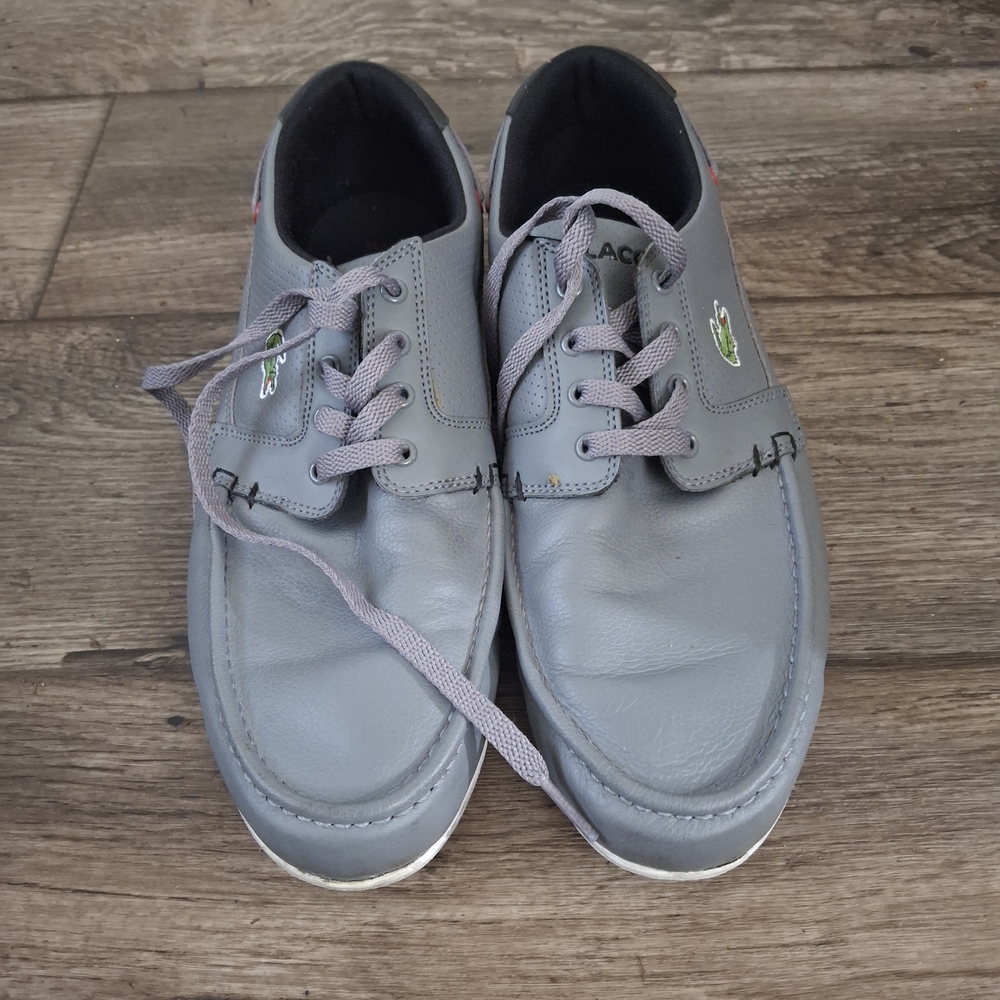 Lacoste Sport Dreyfus Gray Leather Sneakers – Men’s Size 10.5 (EU 44 / UK 9.5)